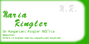 maria ringler business card